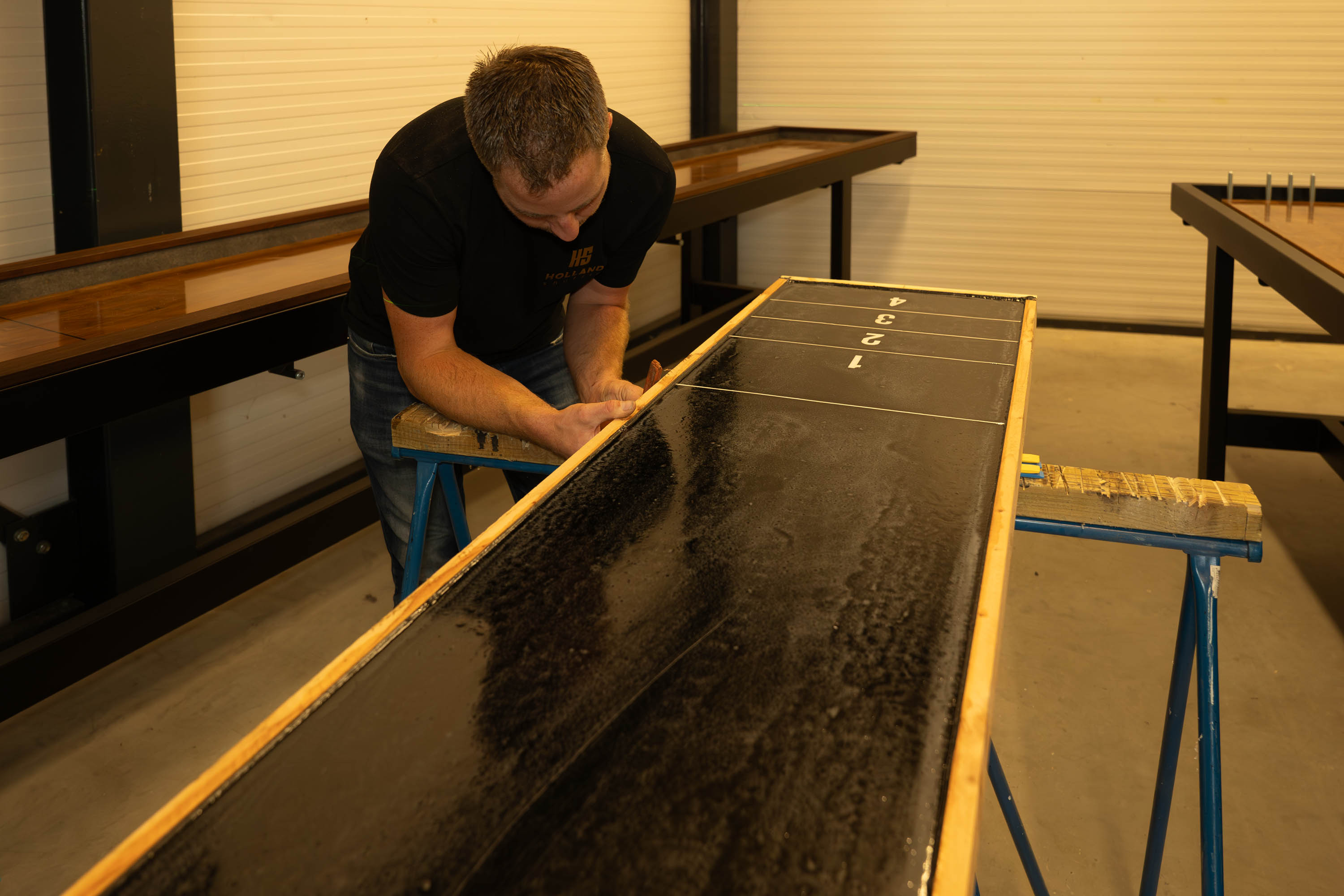 Shuffleboard wordt op maat gemaakt